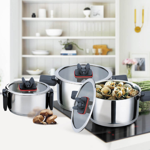 Набір каструль 6 предметів складні ручки MR-3531-6 Maestro Житомир - изображение 4