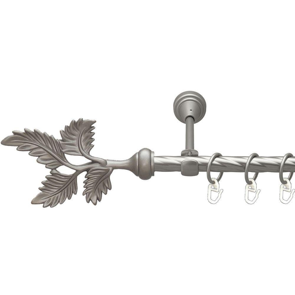 Карниз Orvit Папороть металевий однорядний відкритий скручена труба кільце металеве Сатин 16 мм 200 см (00-00022766) Львів - фото 1