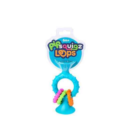 Прорізувач-брязкальце на присосках Fat Brain Toys pipSquigz Loops бірюзовий (F166ML) Харків