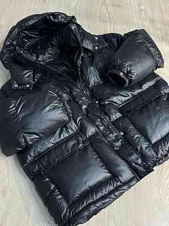 Куртка женская A-N 30046 глянцевая пуффер удлиненная с капюшоном S-M, черный, SM Киев