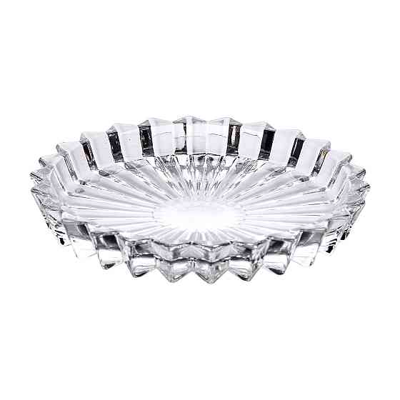 Набір із 6 тарілок для подачі по 12 см скляні прозорі круглі HP-YH-31 Коломия