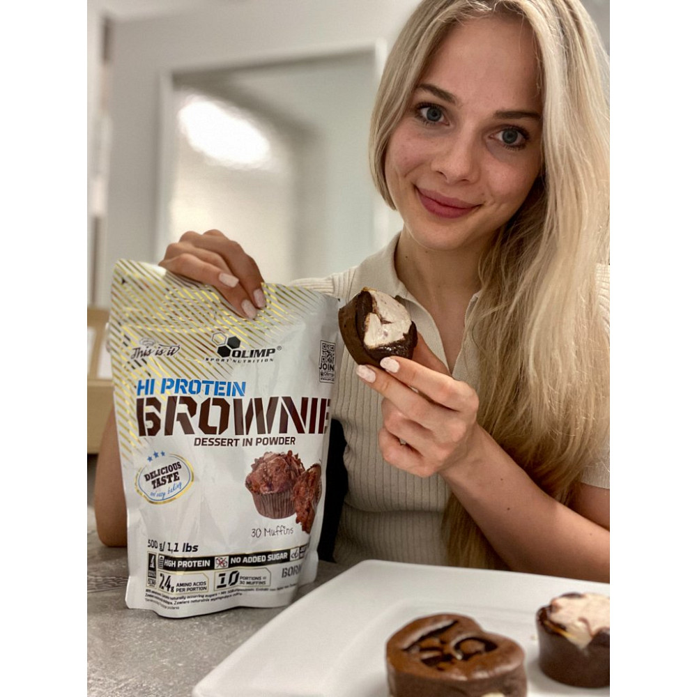 Брауні Olimp Hi Protein Brownie 500 г, Chocolate Луцьк - фото 3