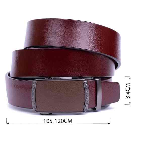 Ремень мужской c пряжкой-автомат Vintage 20339 Коричневый Киев