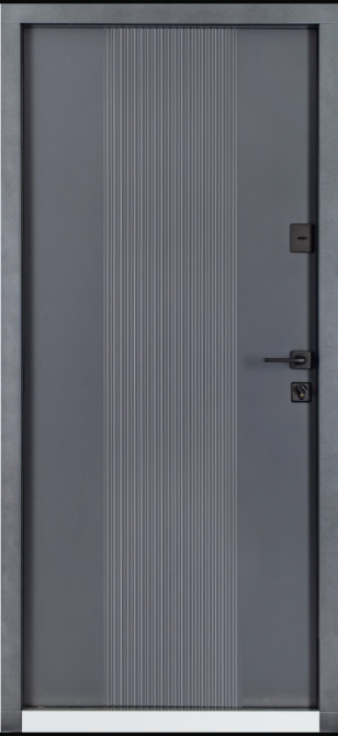 Двері вхідні Гермес Х'юстон 027 RAL 137 / ПВХ Антрацит 860х2050 мм Київ - фото 2