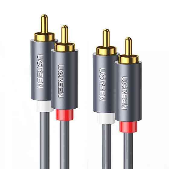 Аудіокабель UGREEN AV104, 2RCA Male to 2RCA Male, ABS, 5m Black Одеса