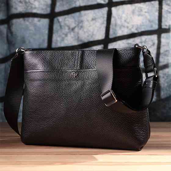 Жіночий шоппер 2 в 1 із натуральної шкіри GRANDE PELLE 22881 Чорний Київ