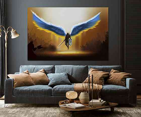 Картина полотно у вітальню / спальню  Янголи України   MLP_341 ( 60х30см ) 40x80 см Київ