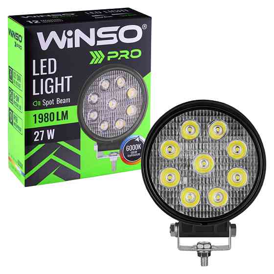 Фара светодиодная Winso Pro Epistar точечный 10-30V, 27W (9x3W), 1шт (780620) Львов