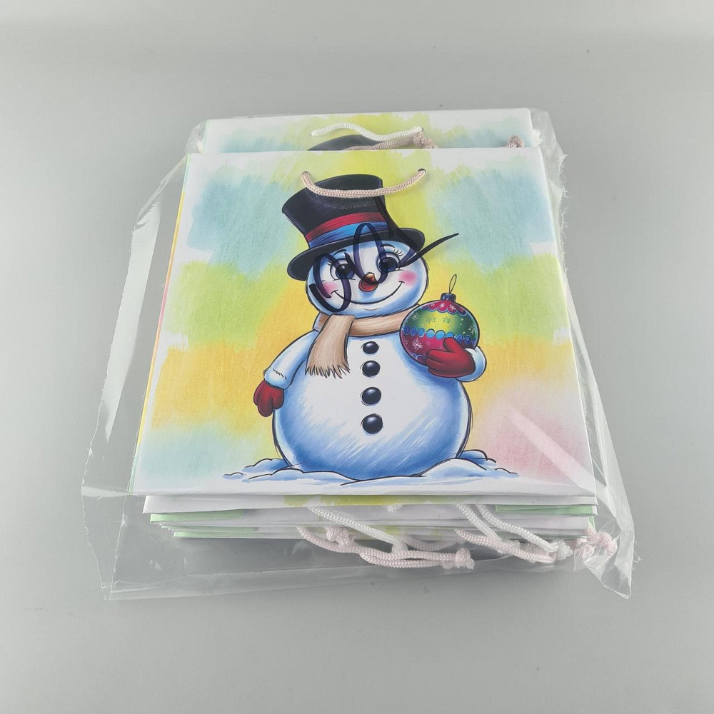 Пакеты бумажные подарочные , новогодние Квадрат 23*24*10- 01 (12 шт) Харьков - изображение 2