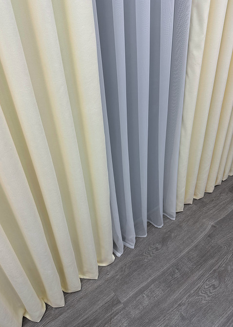 Шторная ткань микровелюр Petek цвет молочный 1830ш Киев - изображение 6