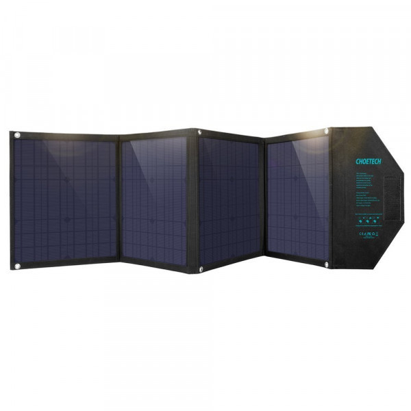 Сонячна панель для УМБ Choetech 80W (158x41см) DC80W, 5V/2.4A USB + 5V/2.4A QC3.0 + USB-C PD3.0(30W) (SC007) Київ - фото 1