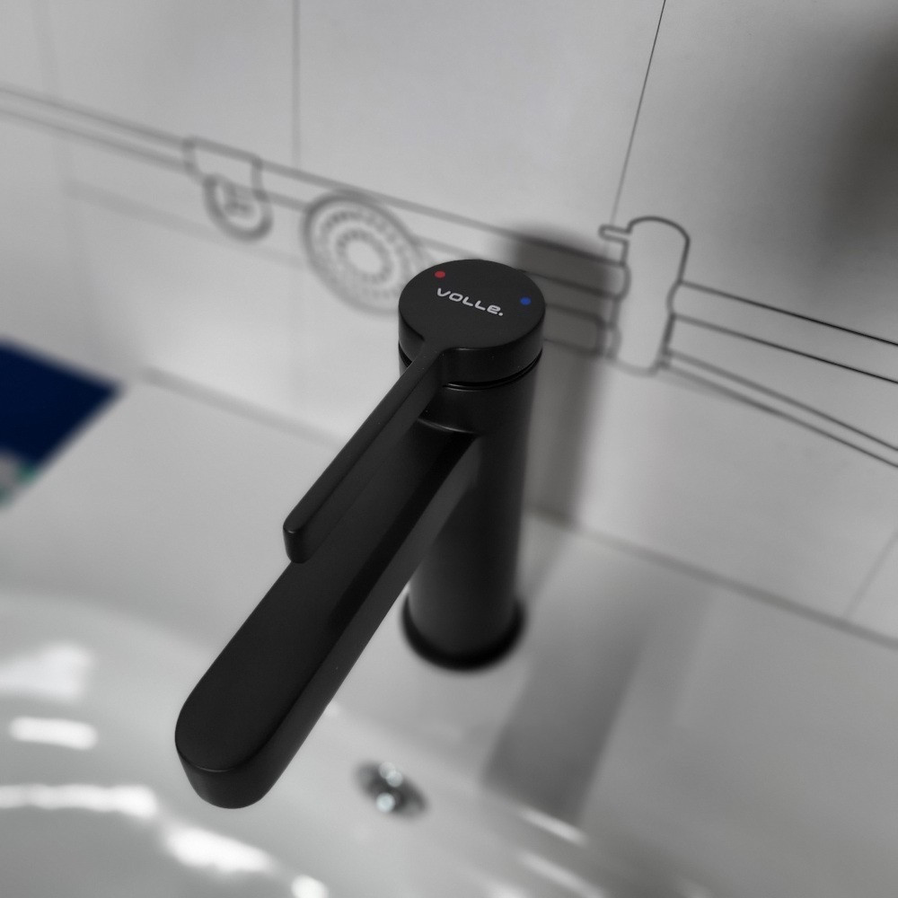Змішувач для раковини Volle MORA de la noche чорний/матовий 1537.010104 Київ - фото 2