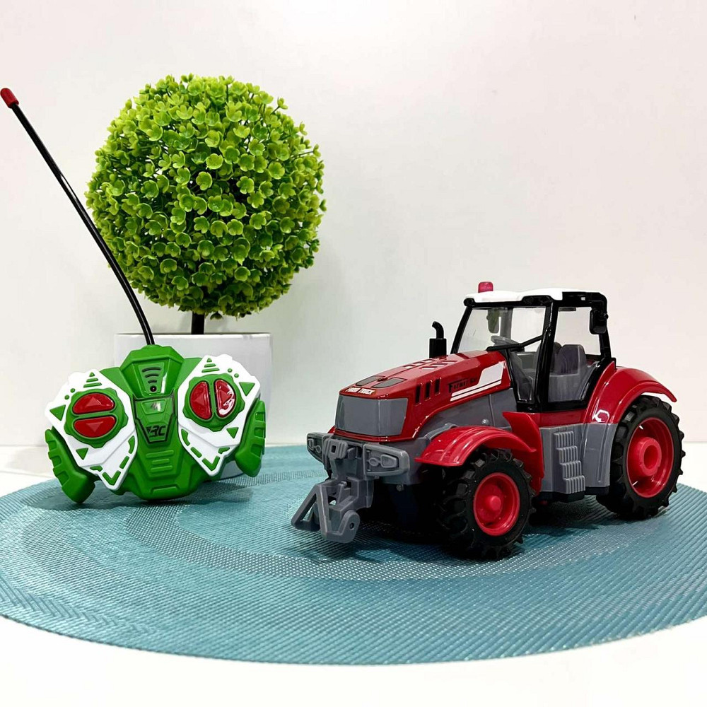 Трактор на радіокеруванні масштаб 1:24 підсвічування Червоний (HJ8011) Чернігів - фото 1