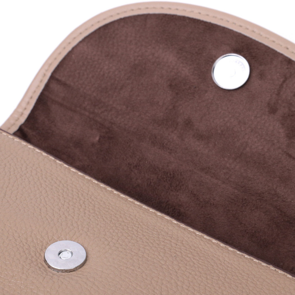 Кожаная женская сумка с полукруглым клапаном Vintage 22257 Бежевая Киев - изображение 6