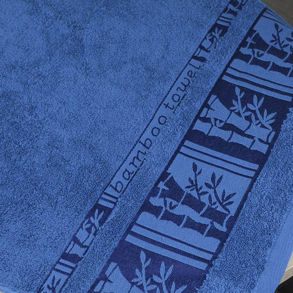 Рушник для сауни махровий GM Textile 70х140см BambooN 450г/м2 (Синій) Суми - фото 2