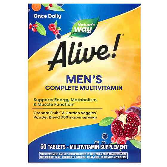 Мультивитамины для мужчин, Alive!, Men's Energy, Nature's Way, 50 таблеток Луцьк