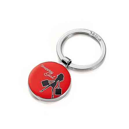 Брелок Troika Shopping girl, красный Ровно