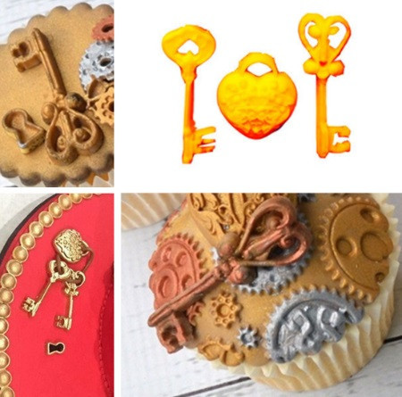 Молд силиконовый Ключи и замок 82 на 57 см розовый Киев - изображение 6