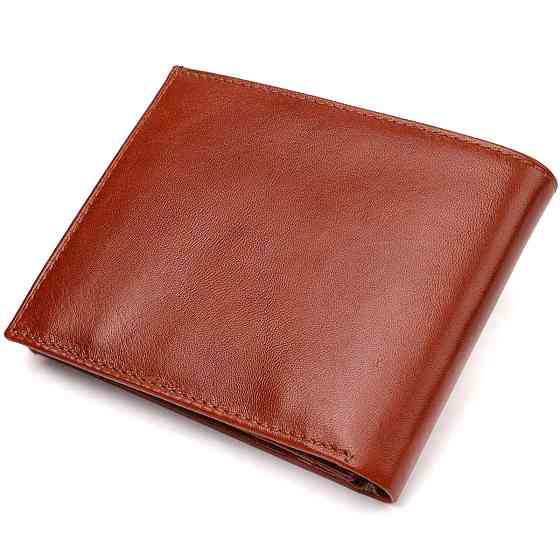 Чоловічий гаманець без застібки горизонтального формату з натуральної гладкої шкіри CANPELLINI 21762 Коричневий Київ