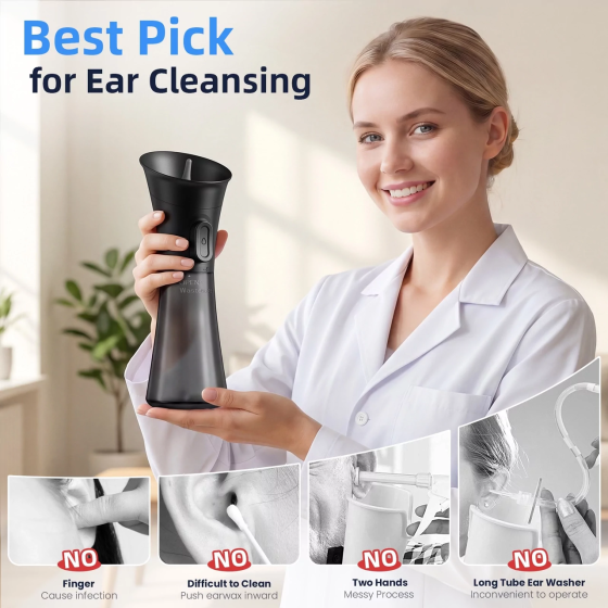 Іригатор механічний для промивання вух Ear Wax Removal Kit W12 Чорний Київ