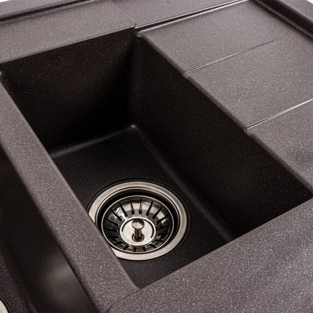 VALESO Гранітна мийка для кухні VALESO 7850W TOSKANA матовий Гренадін Киев - изображение 8