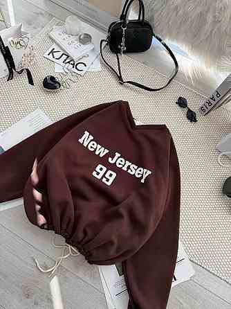 Унісекс базовий стильний світшот тринитка на флісі Шоколад Одеса