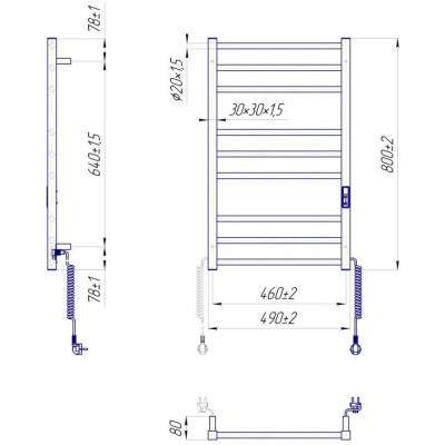 Сушарка для рушників MARIO Преміум Класік-ITR K (2.2.1608.03.G) Вінниця - фото 3