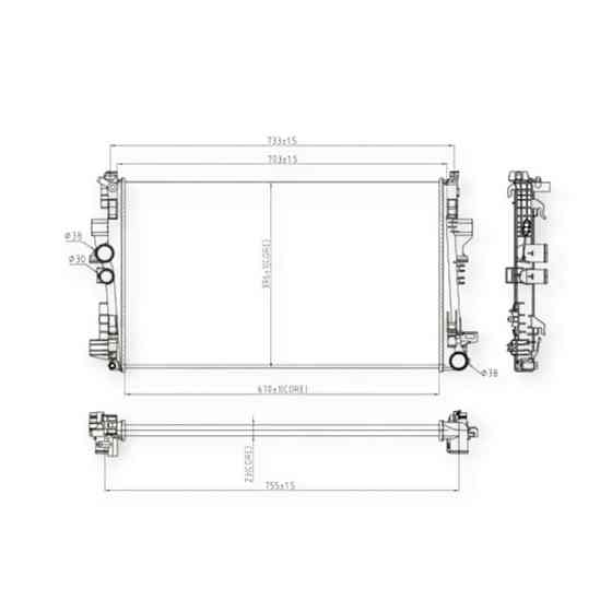 Радіатор охолодження двигуна автомобіль Мерседес Бенз Vito 639 CDI 03- Мукачево