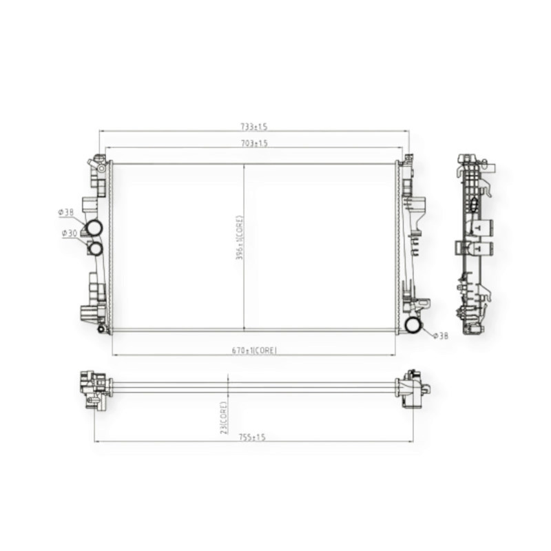 Радиатор охлаждения двигателя автомобиль Мерседес Бенз Vito 639 CDI 03- Мукачево - изображение 1