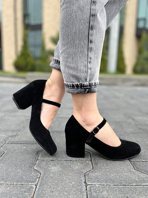 Nivelle Туфлі жіночі NIVELLE чорні натуральна замша каблук 6 см 36р.37р.38р. (1766/6030-6049) Коломия - фото 7