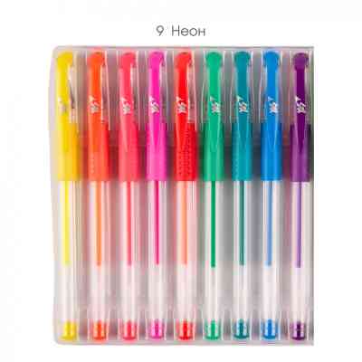 Ручка гелевая Yes набор Neon 9 штук (420432) Винница