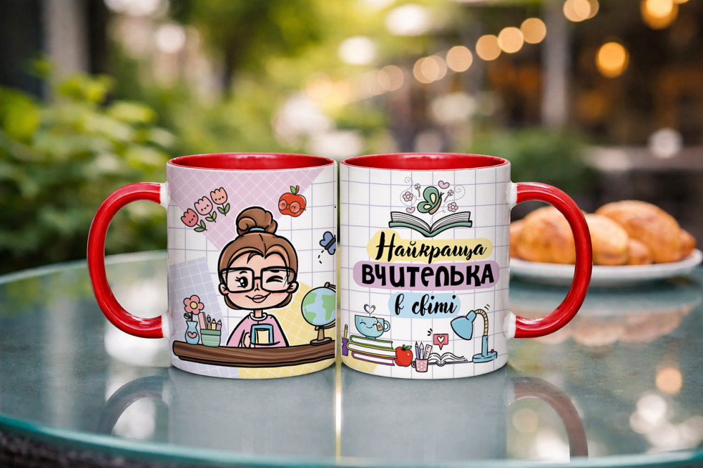 Чашка для учительницы «Лучшая учительница в мире» 330 мл | Подарок учителю Одесса - изображение 4