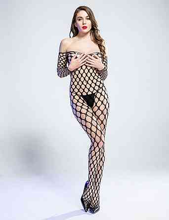 Эротический бодистокинг кружевной из сетки,женское сексуальное белье,универсальный размер рост:145–185 см, One Size черный,8803 Каменец-Подольский