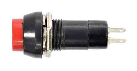 Кнопка кругла без фіксації ON-OFF червона 12V Харків