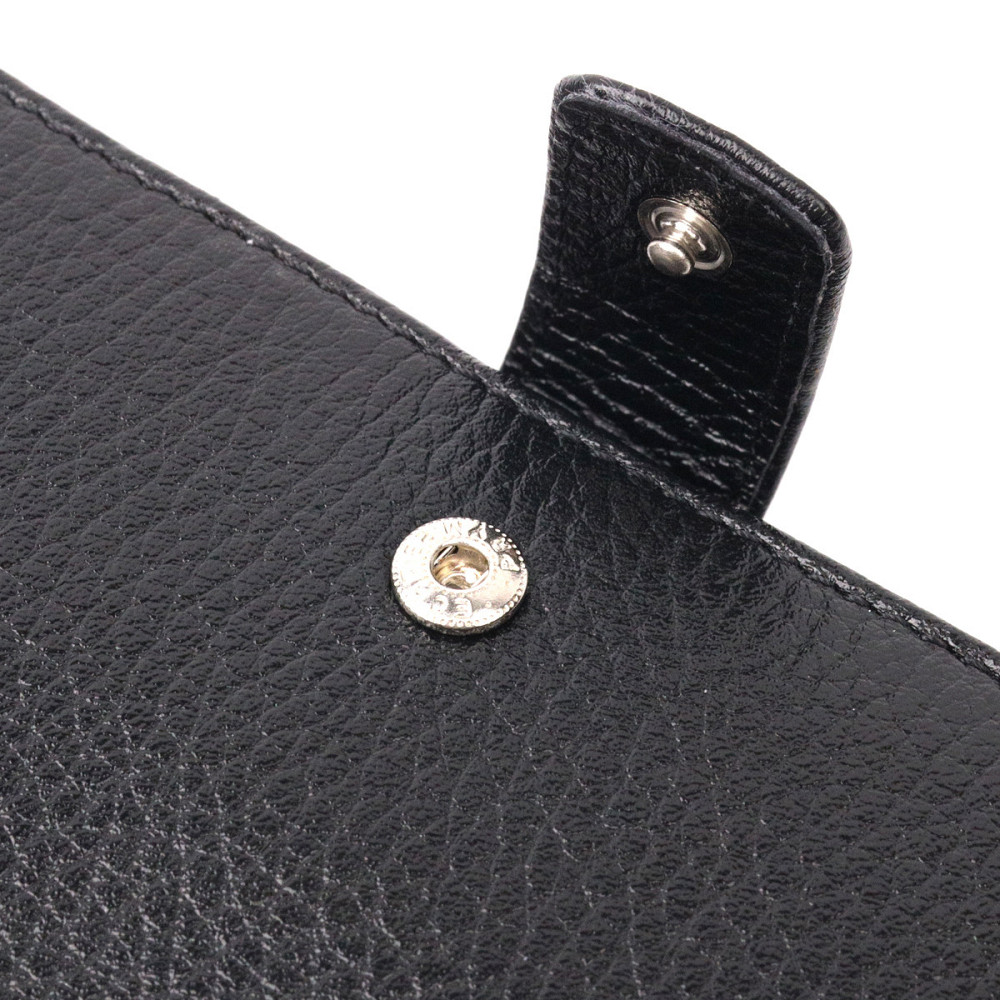 Вертикальное мужское портмоне с хлястиком из натуральной кожи KARYA 21195 Черный Киев - изображение 3