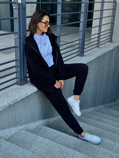 Женский теплый костюм на флисе Черный 46/48 Харьков - изображение 2