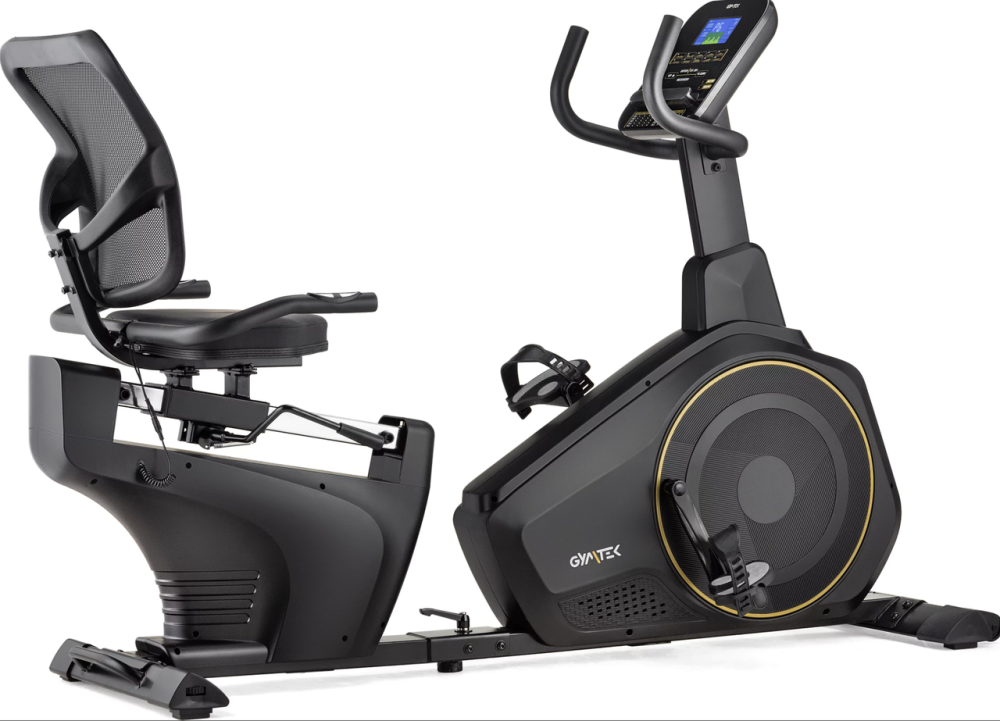 Горизонтальний велотренажер Gymtek XBR6000 електромагнітний золотистий Київ - фото 3