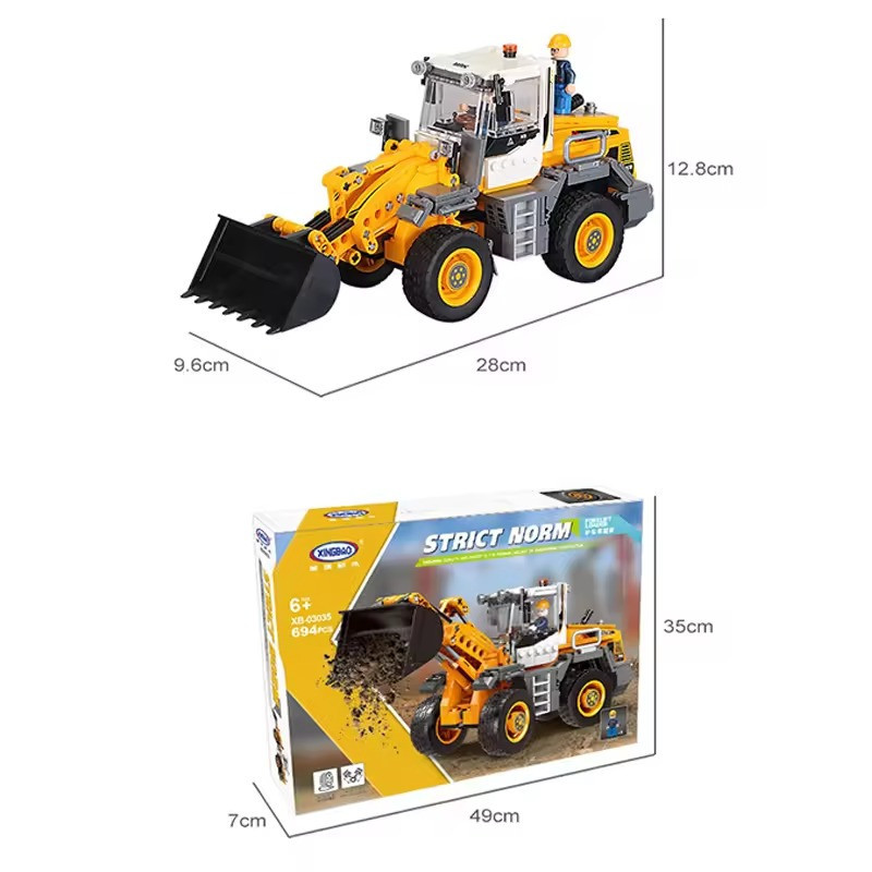 Конструктор Трактор з ковшем Будівельна техніка 694 деталей Кам'янець-Подільський - фото 4