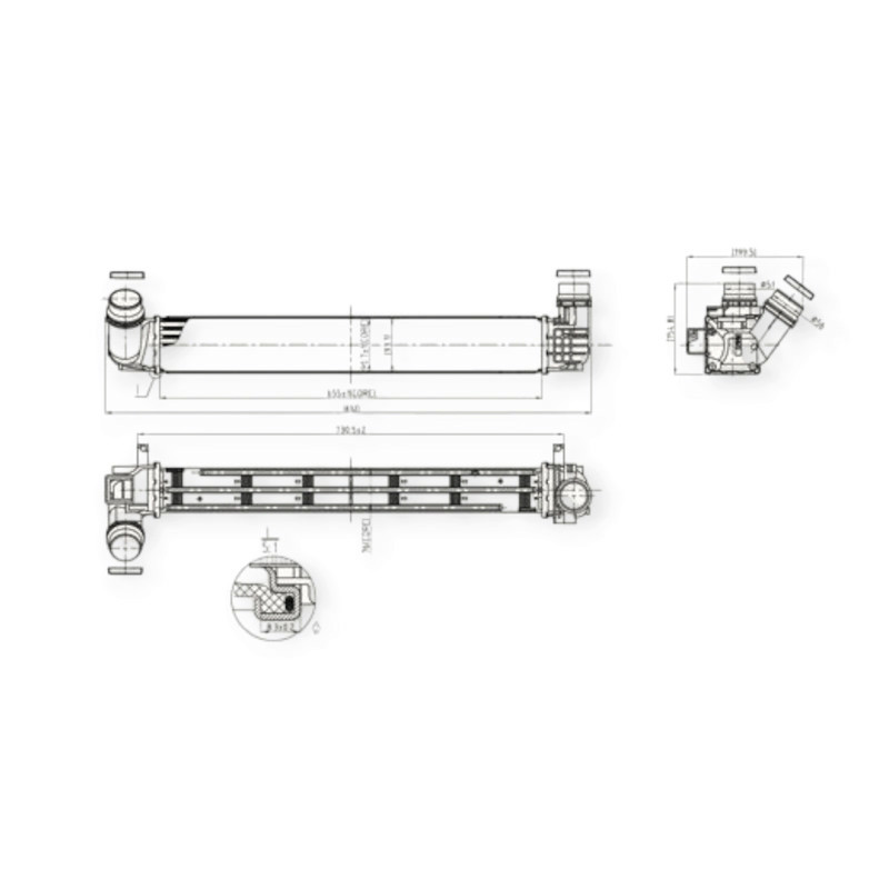 Радиатор Renault Scenic III, Megane III 1.5dCi 08- интеркулера Мукачево - изображение 1