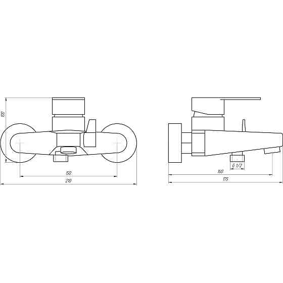 Змішувач для ванни Globus Lux MAIN SM-102N Луцк