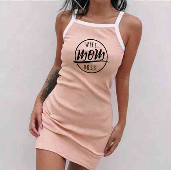 Трикотажное платье-майка 