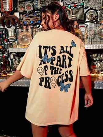 Футболка женская с принтом  М Бежевая 2634325322 Днепр