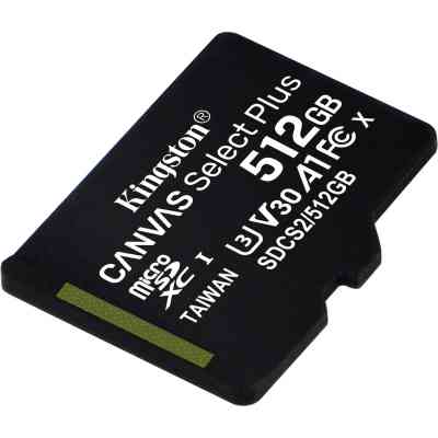 Карта пам&apos;яті Kingston 512GB microSDXC class 10 UHS-I U3 V30 A1 Canvas Select Plus (SDCS2/512GBSP) Вінниця