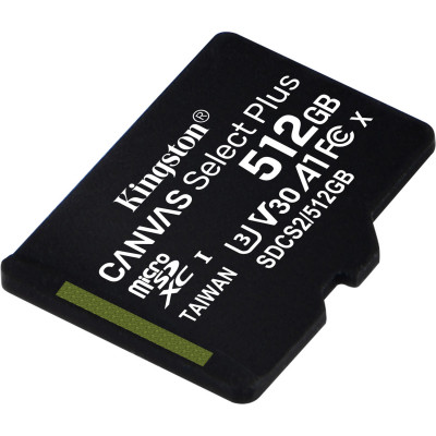 Карта памяти Kingston 512GB microSDXC class 10 UHS-I U3 V30 A1 Canvas Select Plus (SDCS2/512GBSP) Винница - изображение 2