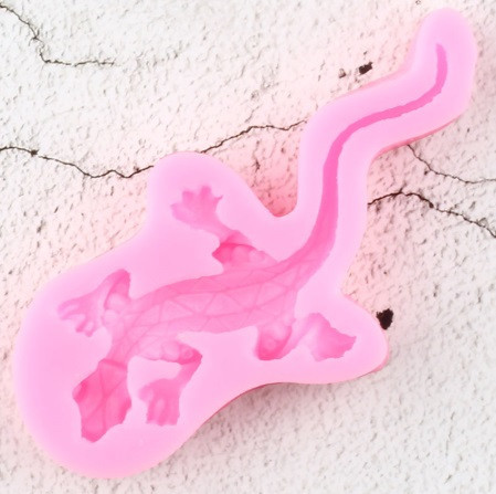 Молд силиконовый Ящерица 75 на 38 мм розовый Киев - изображение 3