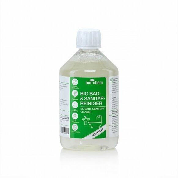 САНІДАРНИЙ ОЧИСНИК ДЛЯ ВАННИЙ (Флакон без насадки) BIO BATH & SANITARY CLEANER, 500 мл Bio-Chem Дніпро - фото 1