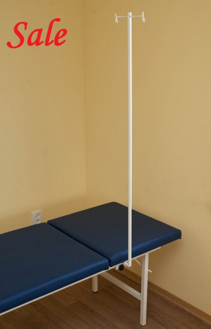 Кушетка оглядова медична АТОН КС-Ш зі штативом та регульованим підголівником Дніпро - фото 1