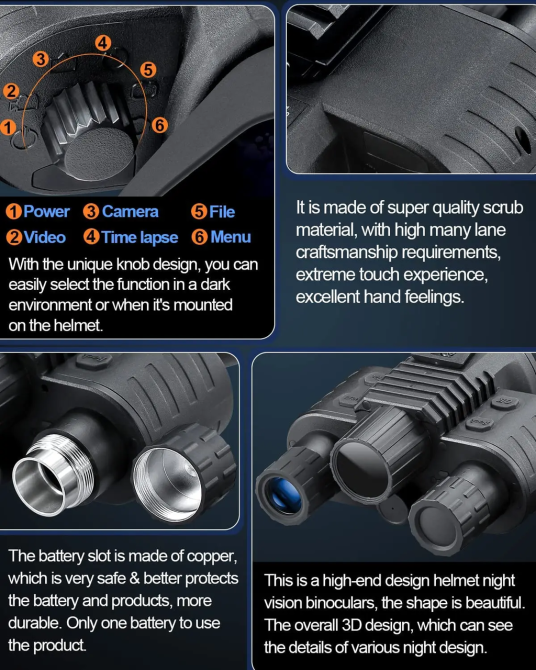 Прилад нічного бачення NV-880 8x16MP 1080P HD WiFi 850nm (до 600м у темряві) + кріплення Wilcox L4G2 (метал) Київ - фото 6