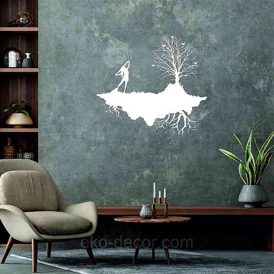 Декоративное настенное Панно «Дерево», Декор на стену 70*60 см, Белый Киев