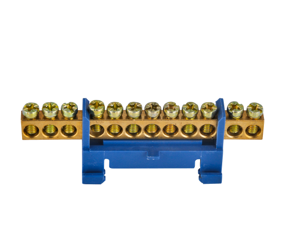 Шина нулевая 12 отверстий под DIN-рейку Q25 Полтава - изображение 1